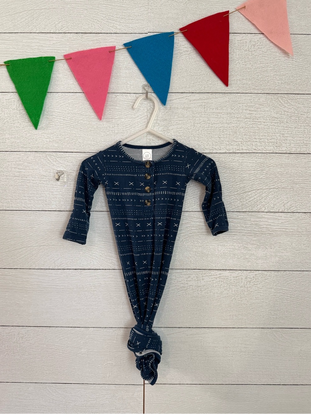 Lou Lou bamboo newborn Knotted gown